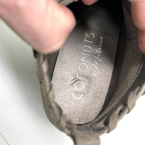 coconuts by matisse | bamba whipstitch boots taupe vegan suede 8 like new - Picture 7 of 12